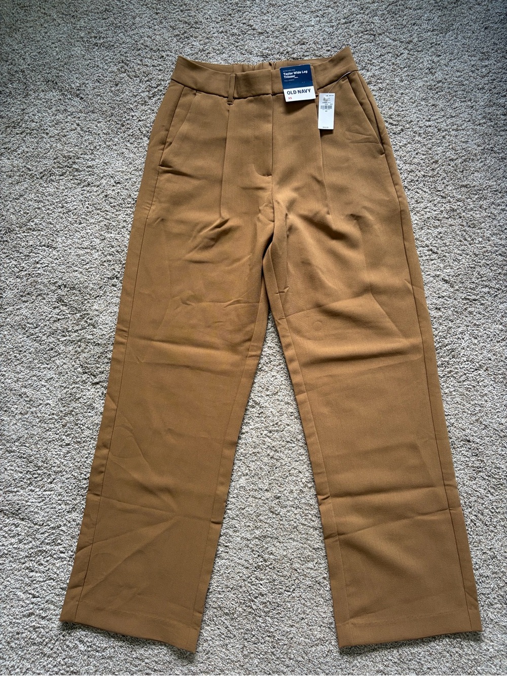 Old Navy Women's High Rise Wide-Leg Trousers in Camel
